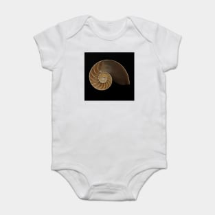 Chambered nautilus shell bisected Baby Bodysuit